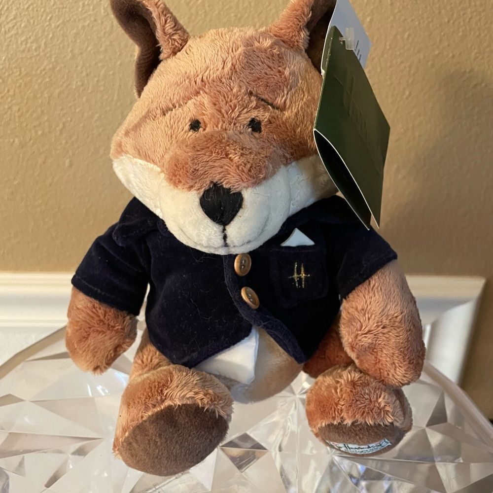 Harrods Hedgerow Velvet Jacket Fox Plush Vintage NWT